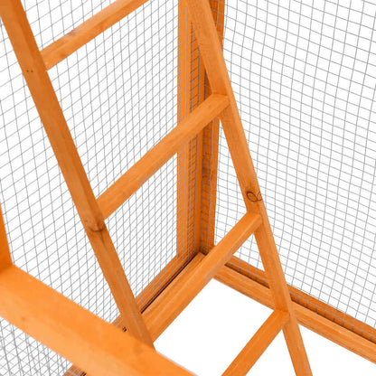 vidaXL Bird Cage 68x62x166 cm Solid Firwood