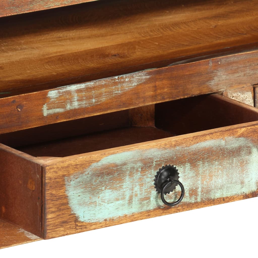 vidaXL TV Cabinet Multicolour 110x30x40 cm Solid Reclaimed Wood