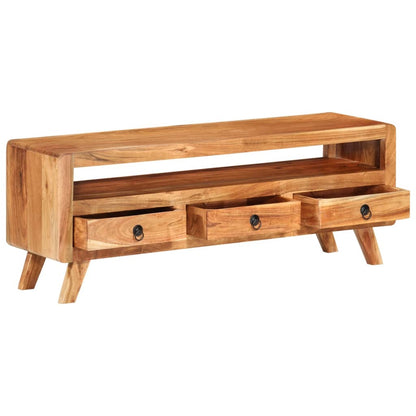 vidaXL TV Cabinet 110x30x40 cm Solid Acacia Wood