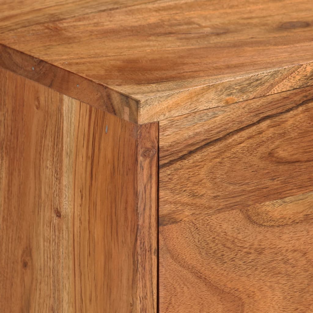 vidaXL TV Cabinet Honey Brown and Grey 110x30x50 cm Solid Wood Acacia