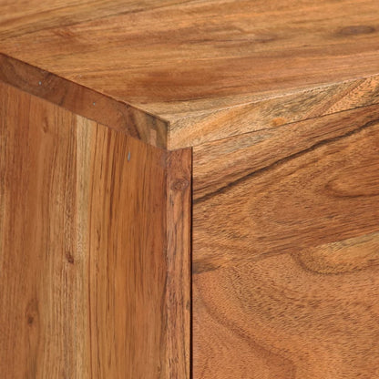 vidaXL TV Cabinet Honey Brown and Grey 110x30x50 cm Solid Wood Acacia