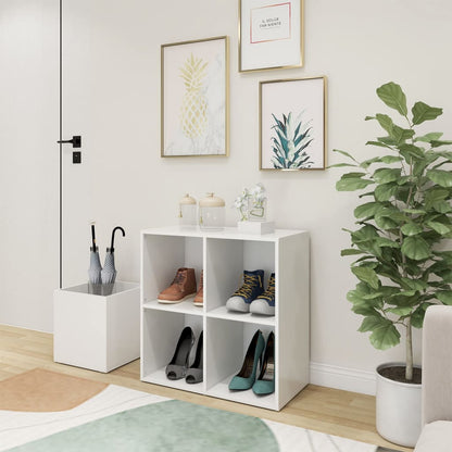 vidaXL Hall Shoe Cabinet White 105x35.5x70 cm Engineered Wood
