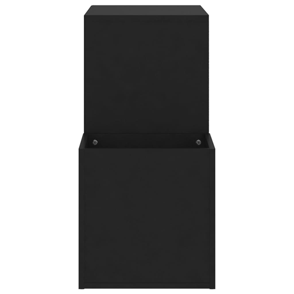 vidaXL Hall Shoe Cabinet Black 105x35.5x70 cm Engineered Wood