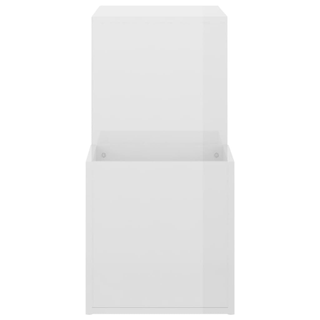 vidaXL Hall Shoe Cabinet High Gloss White 105x35.5x70 cm Engineered Wood