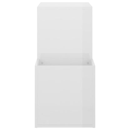 vidaXL Hall Shoe Cabinet High Gloss White 105x35.5x70 cm Engineered Wood