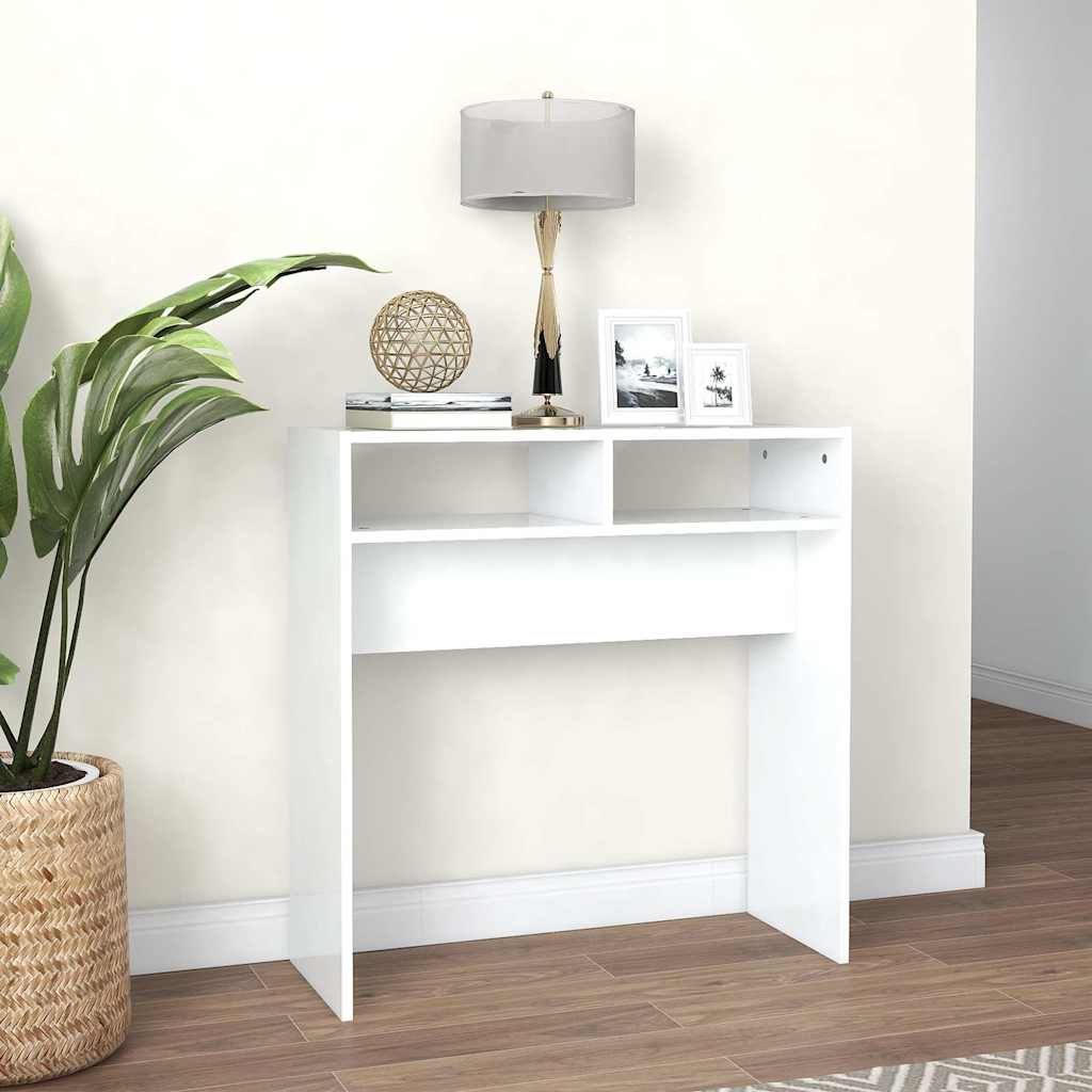 808296 vidaXL Console Table White 78x30x80 cm Engineered Wood