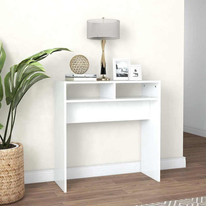 808296 vidaXL Console Table White 78x30x80 cm Engineered Wood