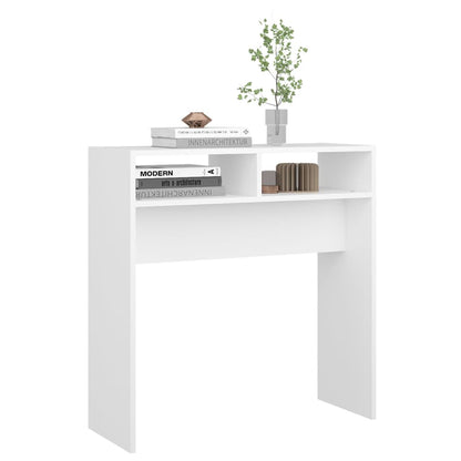 808296 vidaXL Console Table White 78x30x80 cm Engineered Wood