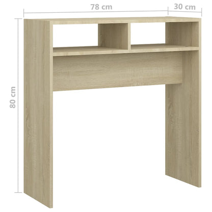 808299 vidaXL Console Table Sonoma Oak 78x30x80 cm Engineered Wood