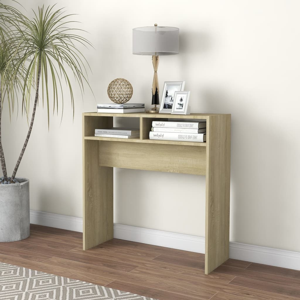 808299 vidaXL Console Table Sonoma Oak 78x30x80 cm Engineered Wood