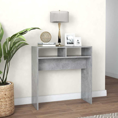 808300 vidaXL Console Table Concrete Grey 78x30x80 cm Engineered Wood
