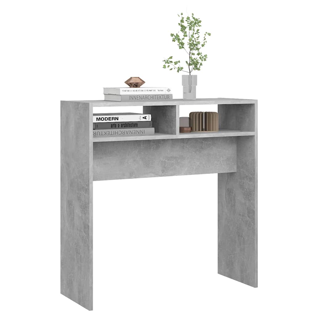 808300 vidaXL Console Table Concrete Grey 78x30x80 cm Engineered Wood