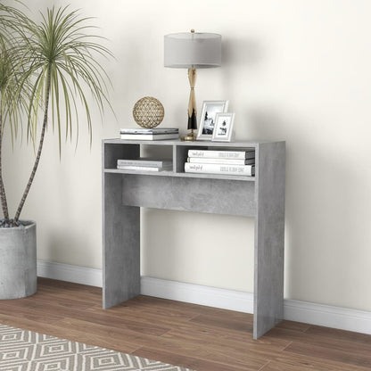 808300 vidaXL Console Table Concrete Grey 78x30x80 cm Engineered Wood