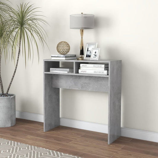 808300 vidaXL Console Table Concrete Grey 78x30x80 cm Engineered Wood