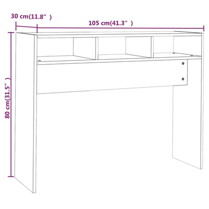 vidaXL Console Table White 105x30x80 cm Engineered Wood