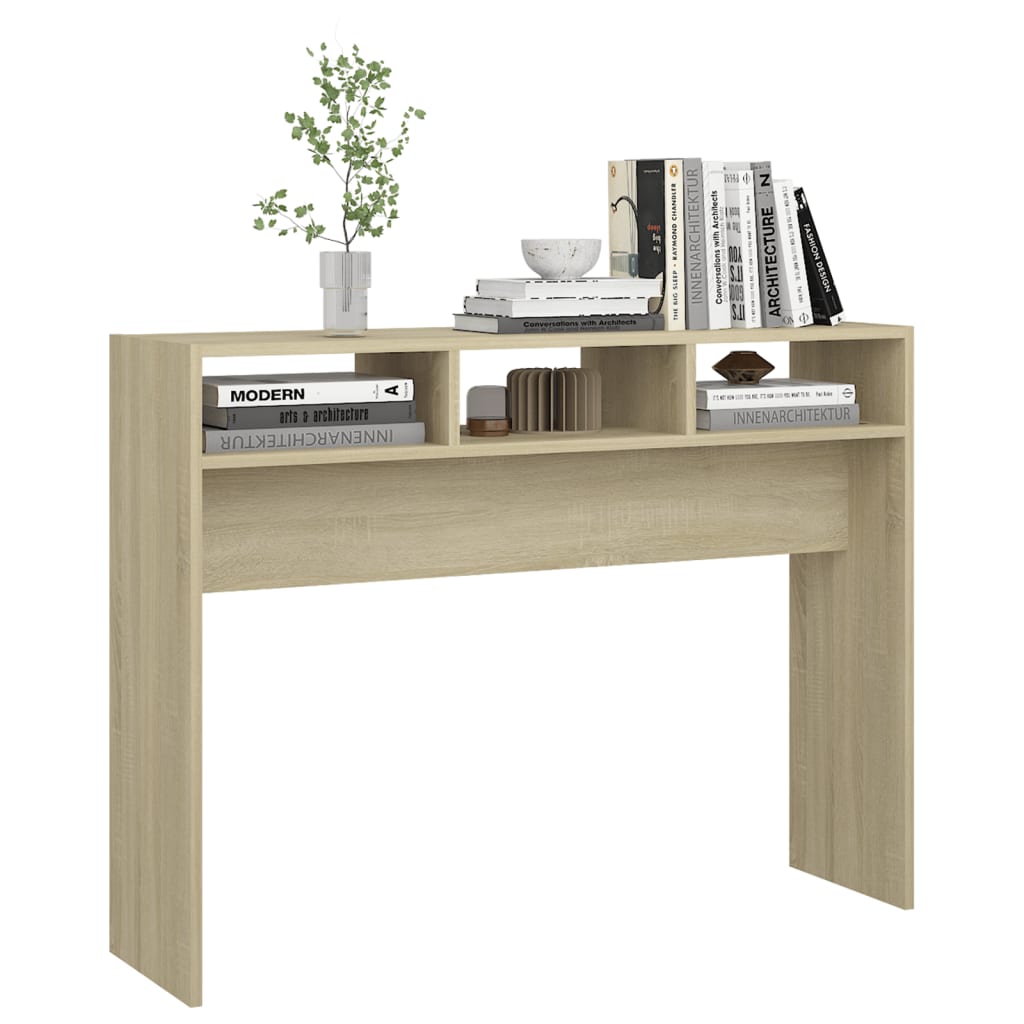 808308 vidaXL Console Table Sonoma Oak 105x30x80 cm Engineered Wood