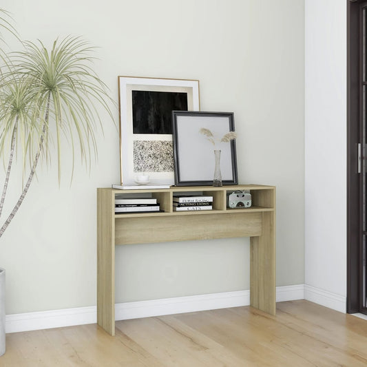 808308 vidaXL Console Table Sonoma Oak 105x30x80 cm Engineered Wood
