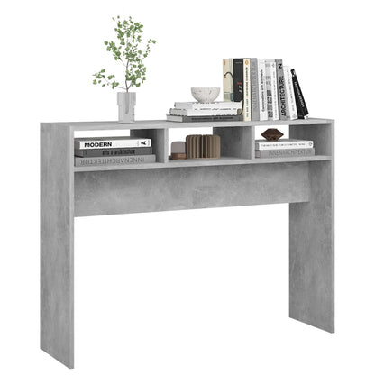 808309 vidaXL Console Table Concrete Grey 105x30x80 cm Engineered Wood