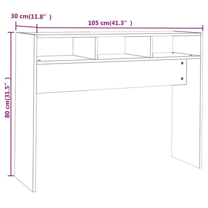 vidaXL Console Table High Gloss White 105x30x80 cm Engineered Wood