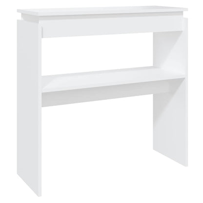 808314 vidaXL Console Table White 80x30x80 cm Engineered Wood