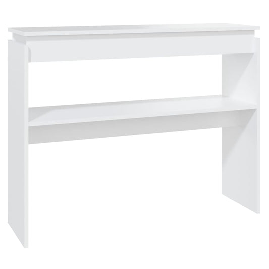 808323 vidaXL Console Table White 102x30x80 cm Engineered Wood