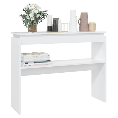 808323 vidaXL Console Table White 102x30x80 cm Engineered Wood