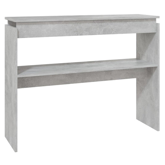 808327 vidaXL Console Table Concrete Grey 102x30x80 cm Engineered Wood
