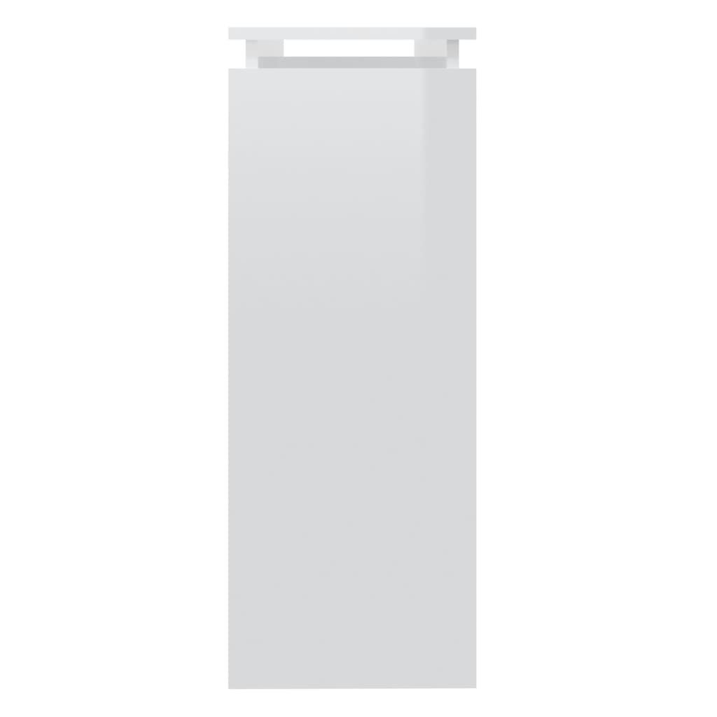 vidaXL Console Table High Gloss White 102x30x80 cm Engineered Wood