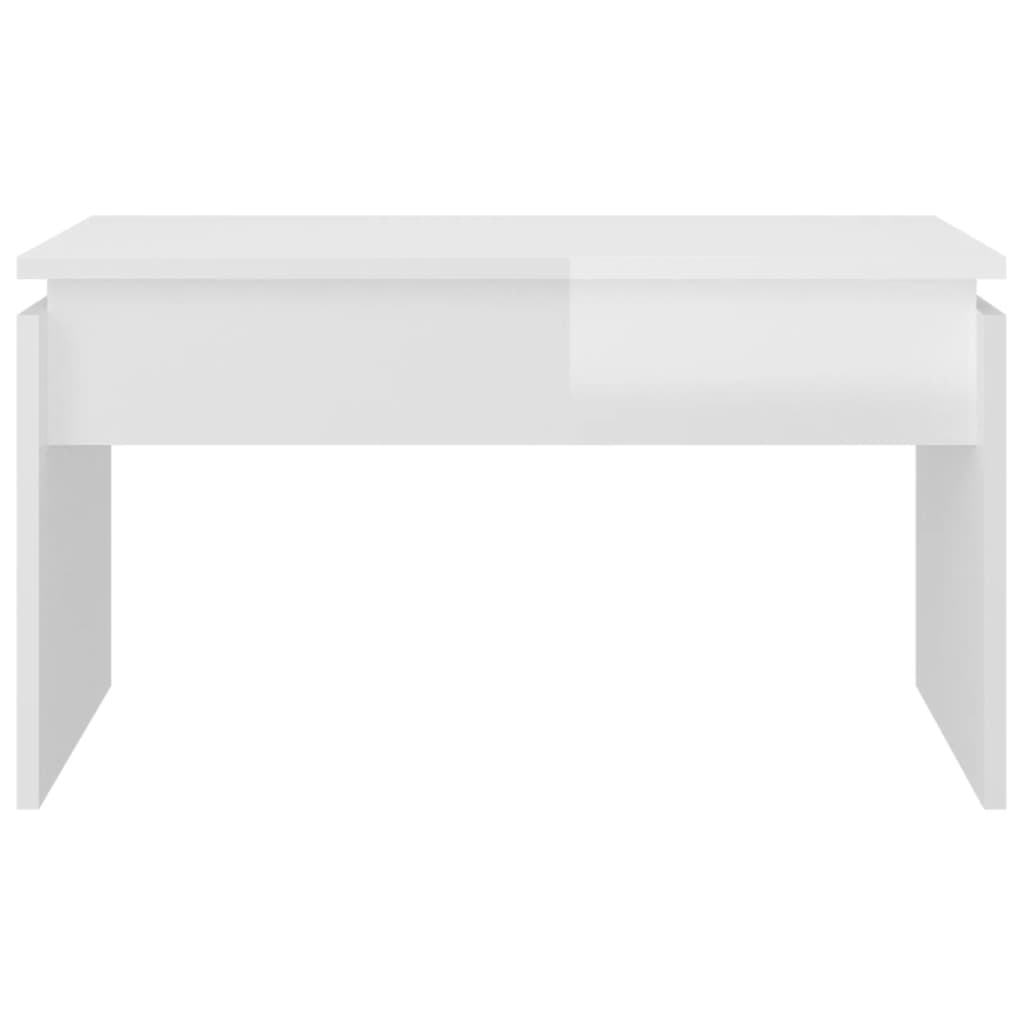 vidaXL Coffee Table High Gloss White 68x50x38 cm Engineered Wood