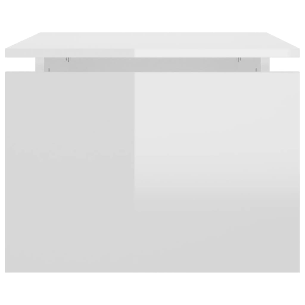 vidaXL Coffee Table High Gloss White 68x50x38 cm Engineered Wood