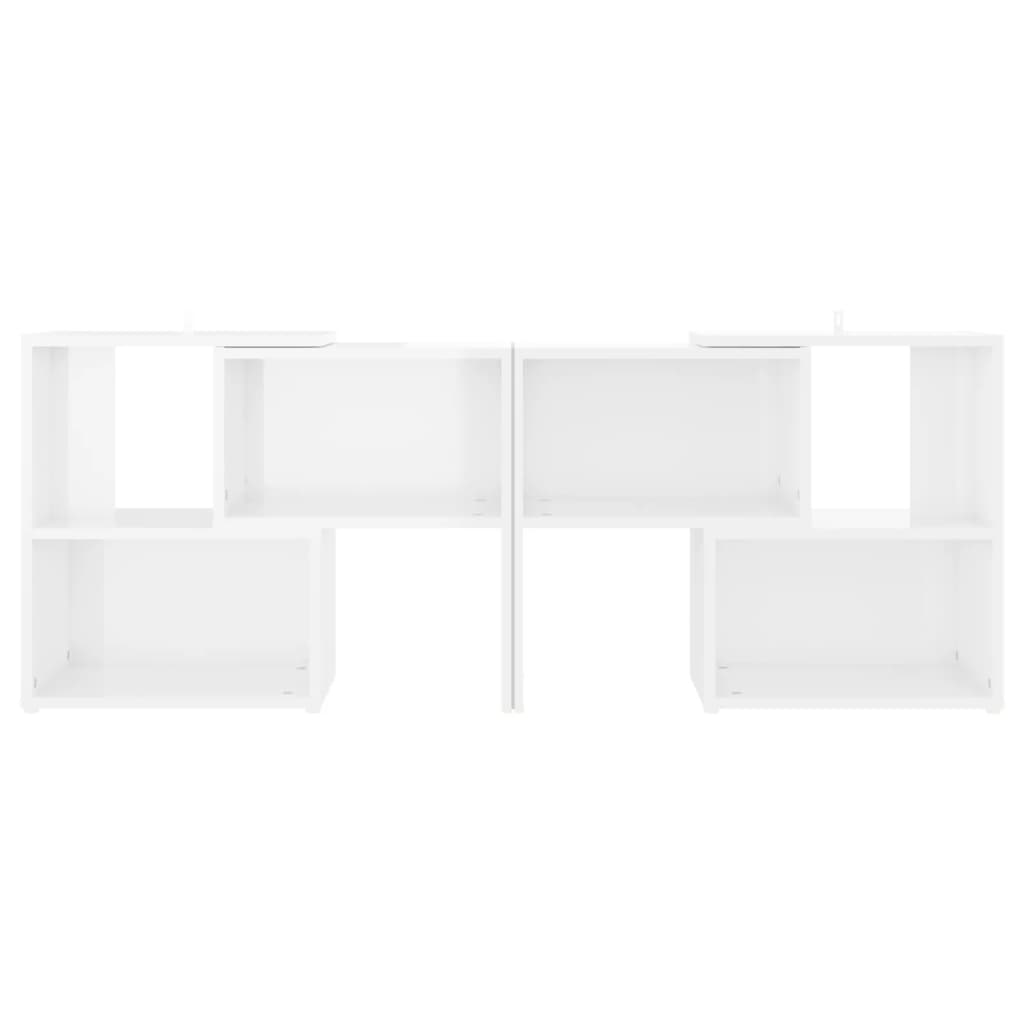vidaXL TV Cabinet High Gloss White 104x30x52 cm Engineered Wood