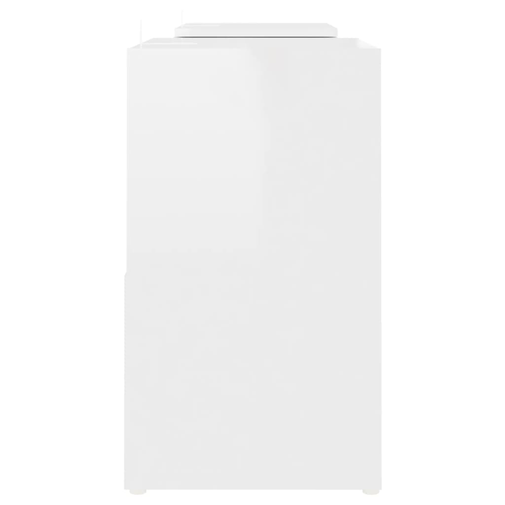 vidaXL TV Cabinet High Gloss White 104x30x52 cm Engineered Wood