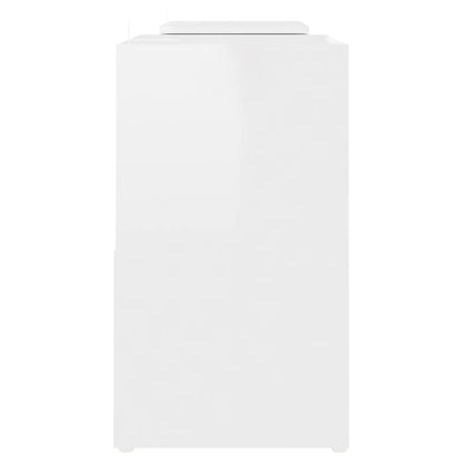 vidaXL TV Cabinet High Gloss White 104x30x52 cm Engineered Wood