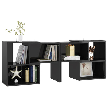vidaXL TV Cabinet High Gloss Black 104x30x52 cm Engineered Wood