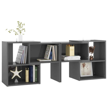 808358 vidaXL TV Cabinet High Gloss Grey 104x30x52 cm Engineered Wood