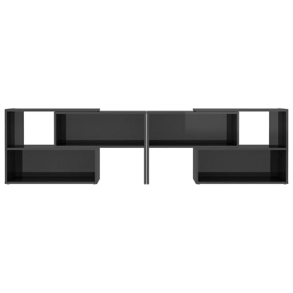 vidaXL TV Cabinet High Gloss Grey 149x30x52 cm Engineered Wood