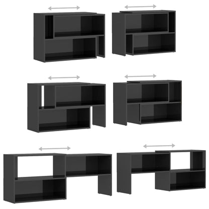 vidaXL TV Cabinet High Gloss Grey 149x30x52 cm Engineered Wood