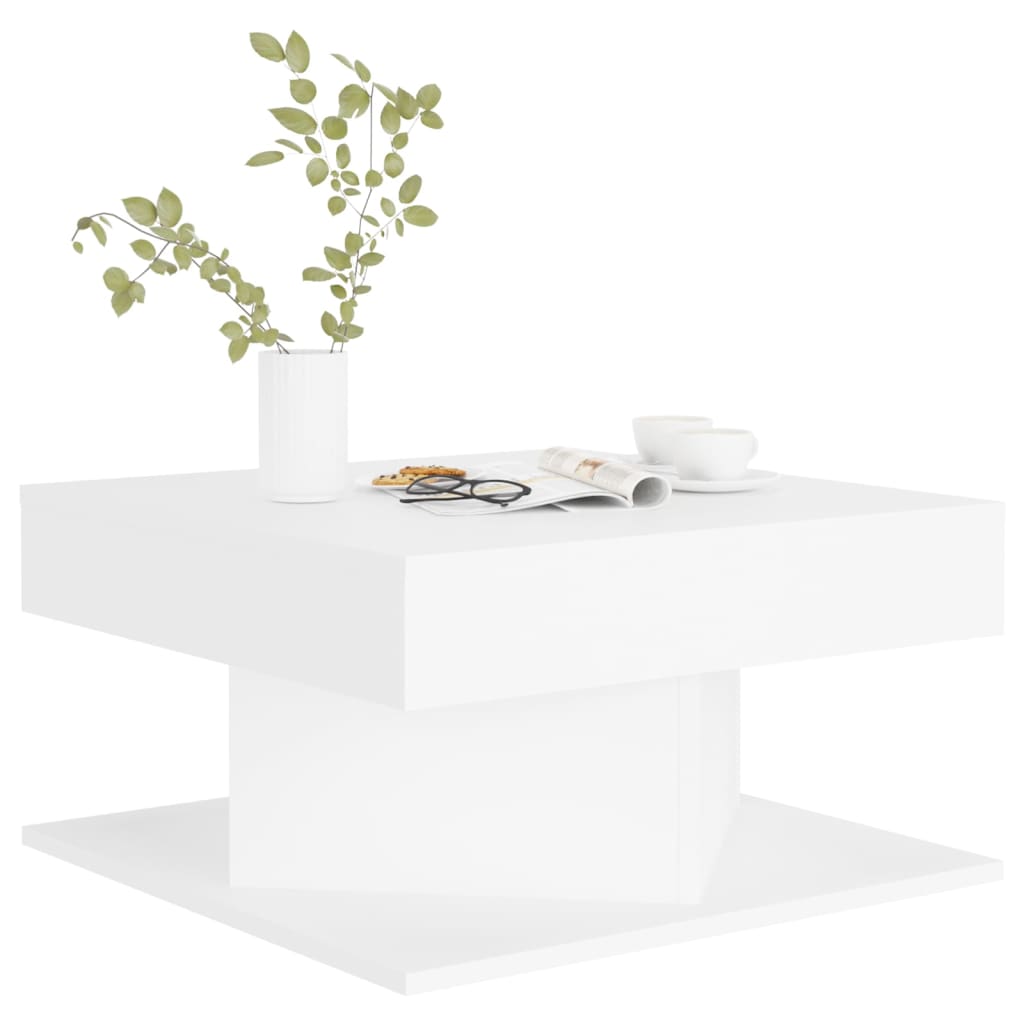 vidaXL Coffee Table White 57x57x30 cm Engineered Wood