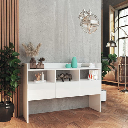 vidaXL Sideboard High Gloss White 105x30x70 cm Engineered Wood