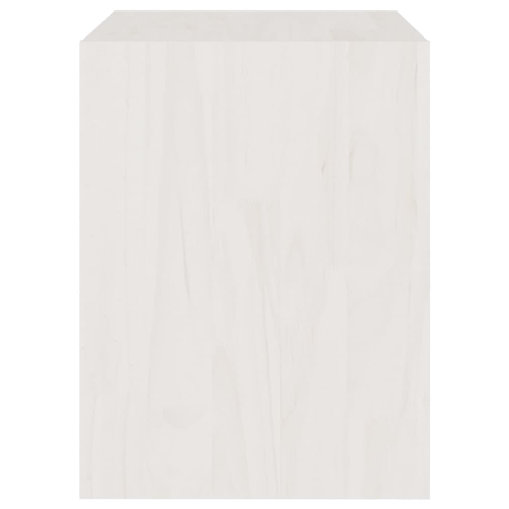 vidaXL Bedside Cabinet White 40x30.5x40 cm Solid Pinewood