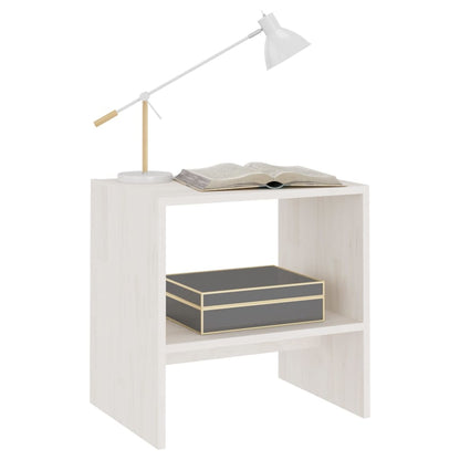 808056 vidaXL Bedside Cabinets 2 pcs White 40x30,5x40 cm Solid Wood Pine