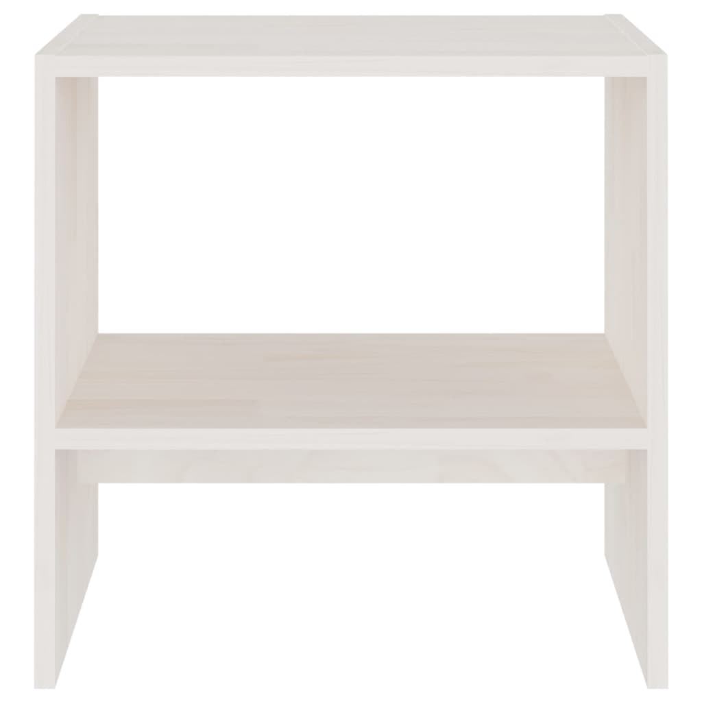 808056 vidaXL Bedside Cabinets 2 pcs White 40x30,5x40 cm Solid Wood Pine