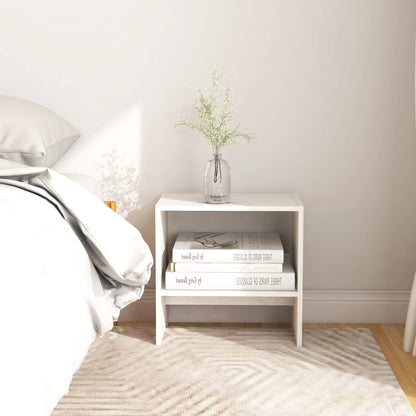 808056 vidaXL Bedside Cabinets 2 pcs White 40x30,5x40 cm Solid Wood Pine