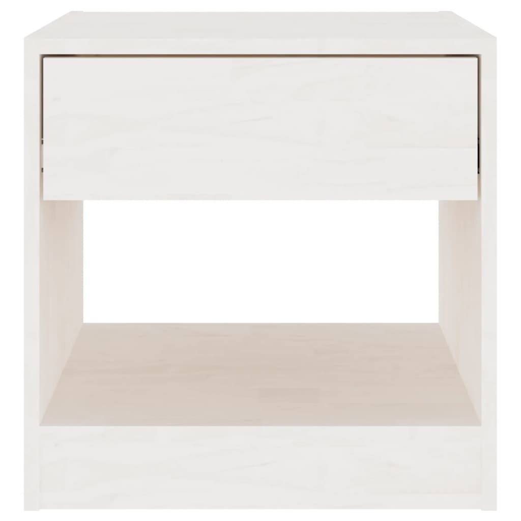 vidaXL Bedside Cabinet White 40x31x40 cm Solid Pinewood