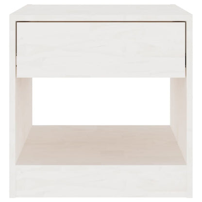vidaXL Bedside Cabinet White 40x31x40 cm Solid Pinewood