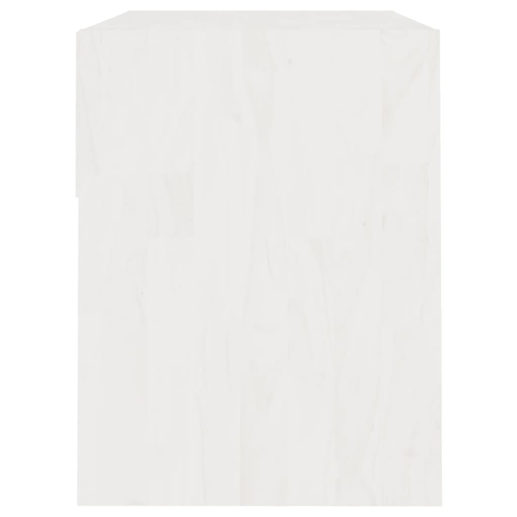 vidaXL Bedside Cabinet White 40x31x40 cm Solid Pinewood