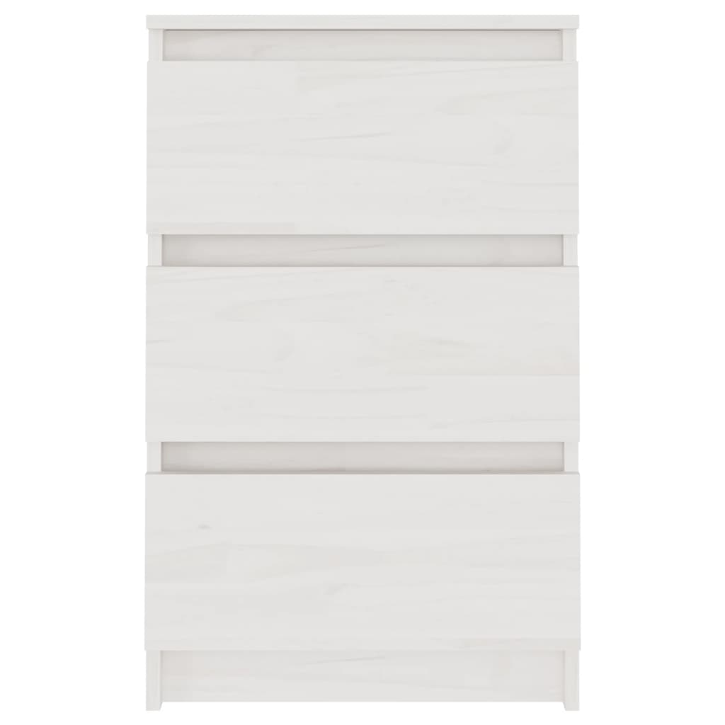 vidaXL Bedside Cabinets 2 pcs White 40x29.5x64 cm Solid Pine Wood