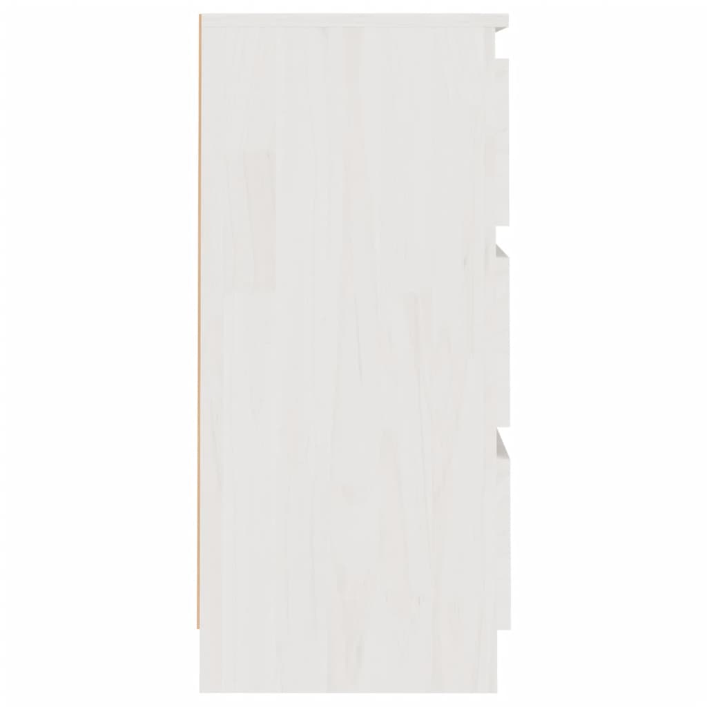 vidaXL Bedside Cabinets 2 pcs White 40x29.5x64 cm Solid Pine Wood