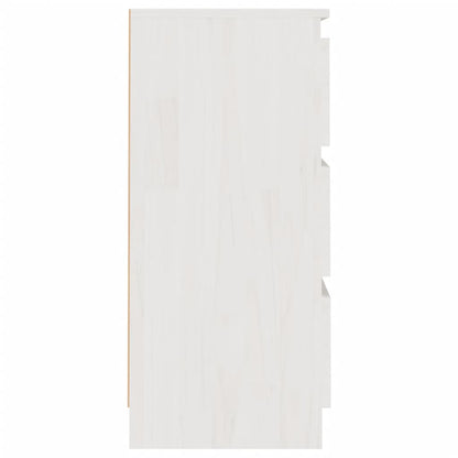 vidaXL Bedside Cabinets 2 pcs White 40x29.5x64 cm Solid Pine Wood