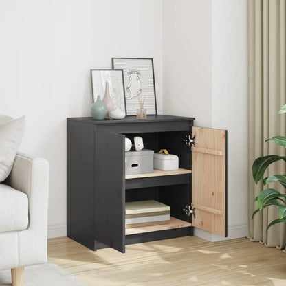 vidaXL Side Cabinet Grey 60x36x65 cm Solid Pinewood